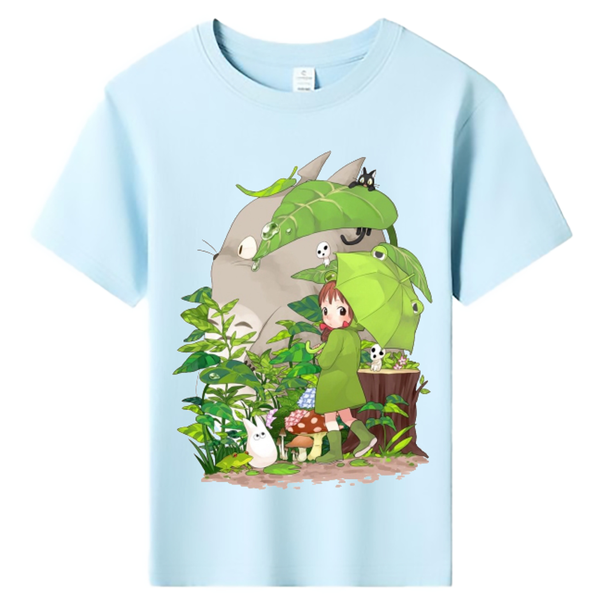 （画像用） となりのトトロ 草壁メイ 草壁サツキ My Neighbor Totoro Satsuki Kusakabe Mei Kusakabe 綿100％キッズTシャツ（フロントプリント）